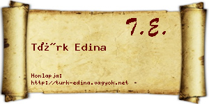 Türk Edina névjegykártya
